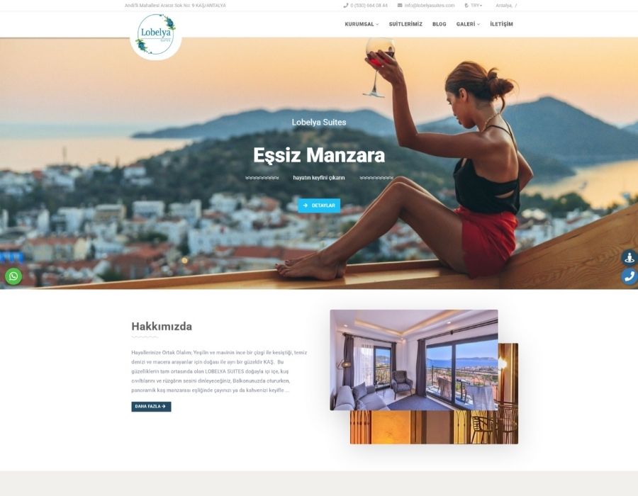 Lobelya Suites – Digitale Präsenz für ein Boutique-Aparthotel in Kaş
